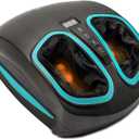 InvoSpa Shiatsu Foot Massager Machine with Heat - Electric Deep Kneading Heated Foot Massage - Circulation, Legs, Plantar Fasciitis, Neuropathy Pain Spa Feet Massager Stocking Stuffers (Gray)