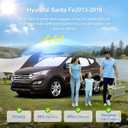 8pcs Car Window Shades for Hyundai Santa Fe 2013-2018 Accessories,Windshield Side Rear Full Sunshade,Sun Visor UV Blocking, Privacy Protection and Blackout for Camping Outdoor