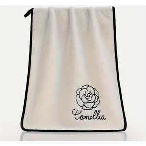 1 Creative Camellia Embroidery Towel, Thick, Soft, Absorbent, Non Shedding and Non Fading, a Must-Have for Families