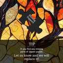 Stained Glass Puzzles for Adults 1000 Pieces - Mosaic Tree of Life Jigsaw Puzzles with Puzzle Glue, Colorful Difficult Jigsaw Puzzles, Challenging and Fun Hard Puzzle for Adults