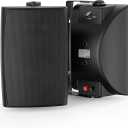 Herdio 4 Inches 200 Watts Outdoor Bluetooth Speakers, Bluetooth 5.3,TWS Stereo Paring,Wall Mount Speaker System Waterproof Suitable for Patio Home Poolside Deck Backyard (Pair, Black)
