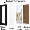 20x24 Picture Frame Set of 2, Black Photo Frames High Transparent Wall Gallery Desktop Horizontal Vertical for Canvas Collage Photo Poster Certificate 20 x 24 inches