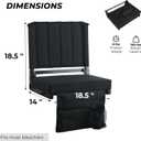 SPORT BEATS Stadium Seats with Back Support Folding Chair for Bleachers, Large