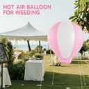 3FT Pink Hot Air Balloon, Inflatable Baby Shower Decoration, Hanging Hot Air Balloon for Girls Baby Birthday Party Wedding Exhibitions, Air Pump Included