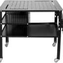 Welding Table Heavy Duty Mobile Steel Workbench with Wheels, Work Station Universal Workbench for Metalworking, Cutting Grinding Welding Projects, Sturdy Support Frame