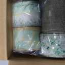 Waydress 4 Rolls Green Oh Baby Theme Ribbon 2.5 Inch Wired Baby Shower Ribbon for Diaper Cake Wreaths Bows Gift Wrapping DIY Crafts Girl Baby Shower Decoration