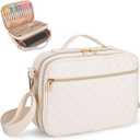 2 Layers Bible Cover for Women,Large Bible Case with Handles Shoulder Strap,Carrying Bible Bag Scripture Case Church Bag Bible Protective with Pocket (lager, 2 Lays,Beige)