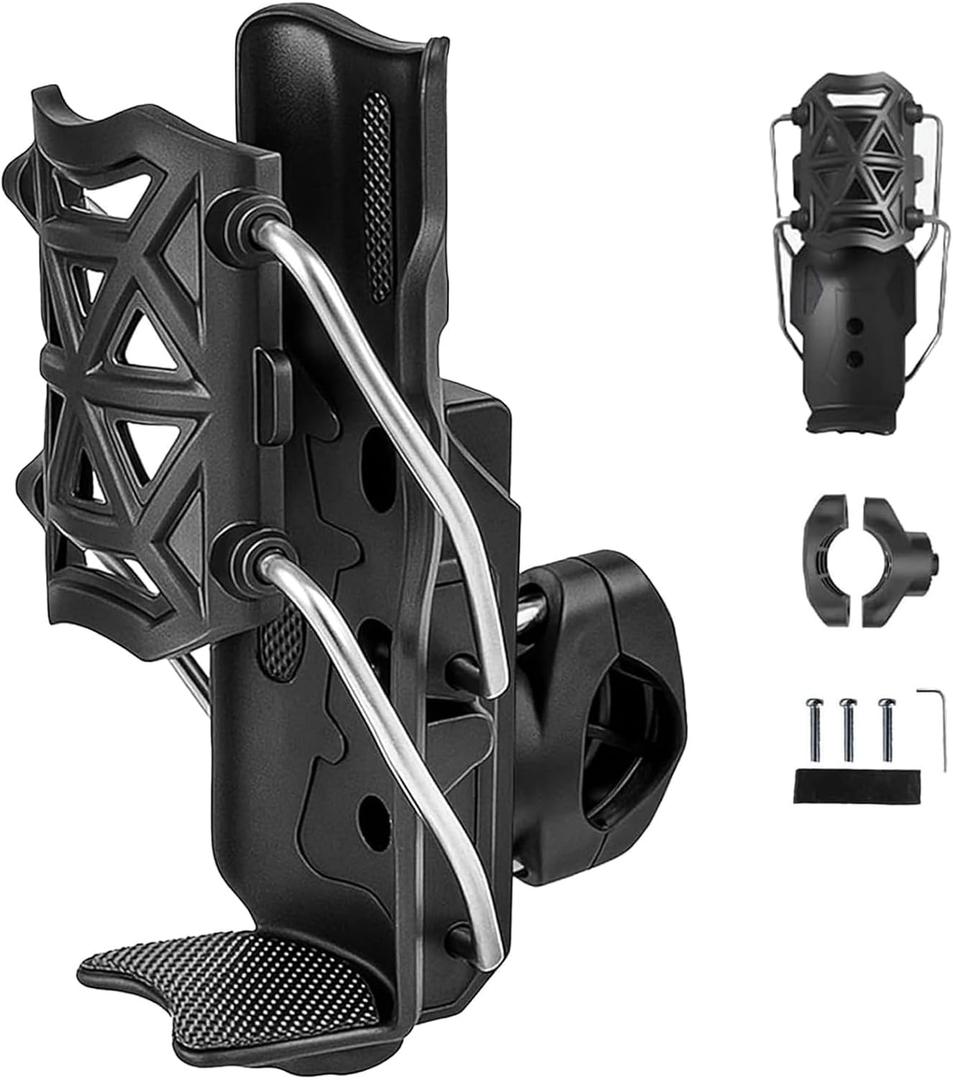 Bike Water Bottle Holder, Adjustable Bike Water Bottle Cage for 1.26-3.03” Diameter Bottle, 2026 Cycling Water Bottle Cage for Bicycle Motorcycle, Firmly Hold for 20-35MM Handlebars Bar, ABS