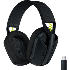 Logitech G435 LIGHTSPEED Wireless Bluetooth Gaming Headset - Lightweight, built-in mics, 18h battery, compatible with Dolby Atmos, PC, PS4, PS5, Nintendo Switch, Mobile - Black