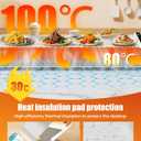 Extra Large Food Warming Mat with Heat-Resistant Pad, 36X15 Inch, 6 Temperature & 6 Timer Settings, Child Lock Safety, Fits More Dishes for Family Dinners and Parties