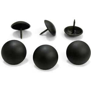 Let's Decorate 100PCS D19mm/0.75" Matt Black Upholstery Tacks, Decorative Tacks for Sofa Couch, Furniture Metal Thumb Tacks, Home DIY Decorative Nail Heads Nails (19mmx17mm Matt Black)