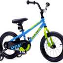 Chipmunk Kids Bike Toddlers Wheel Bicycle Beginners Boys Girls, Multiple Color Options (Rocket Blue), Style: 16 Inch for Ages 5-7 Years