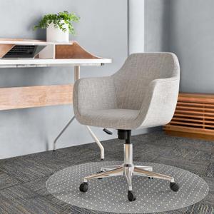 Office Chair Mat for Carpet: 36" x 36" Plastic Heavy Duty Computer Desk Mats for Low Flat and No Pile Carpeted Floor - Clear Rug Pad for Rolling Chairs Office Work Home Gaming Round