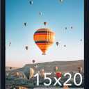 15x20 Picture Frame - Black, Horizontal & Vertical Formats for Wall Hanging, 15 x 20 Gallery Frame for Photos & Posters