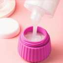 Mrsdry 4 Pack Travel Size Silicone Jars, TSA Approved, Leak Proof, Bright Colors, 90ml Each, Cylindrical, With Clear Bag