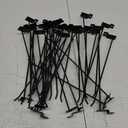 35Pack Slatwall Hooks, Panel Display Hooks, Black Slatwall Accessories, Heavy Duty Hanging Shelf Brackets, Metal Hangers for Garage Shop Retail Display (6 and 8 Inch)