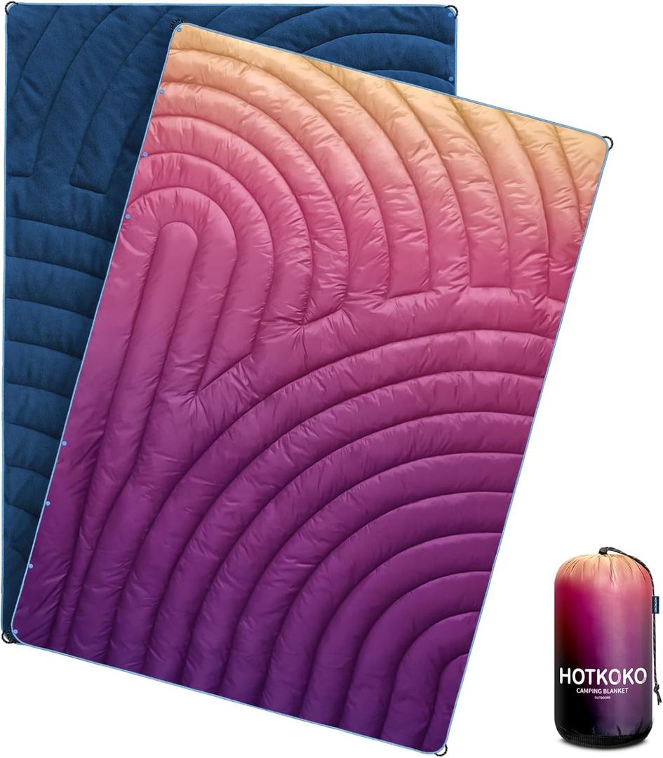 Mini Camping Blanket, Puffy Polar Fleece Blanket Lightweight Warm Outdoor Blanket for Camping,Traveling, Stadium, Hiking, Picnics (39x55", Color-10)