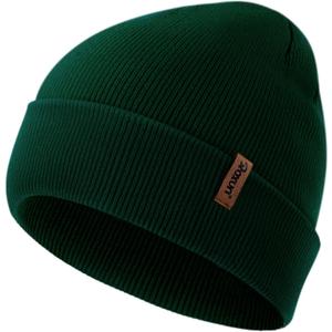 ROXUN Beanie for Men/Women Winter Hat Knit Cuffed Soft Warm Unisex Skull Stocking Cap (Dark Green)