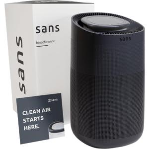 Sans HEPA 13 Air Purifier - Black - 1560ft Ultra-Quiet Home Air Purifier, Pre-Filter, Activated Carbon, UV-C Light, Protect from Odors, Smoke, Pollutants, Allergens, Dust, Dander, Harmful Chemicals