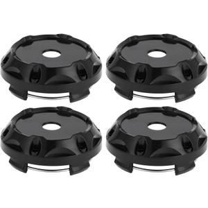 4Pcs Car Wheel Hub Center Caps, 64mm 2.52" OD Center Hub Cover Universal for Cars and Trucks Scratch Resistance Stylish Design ABS Plastic Black