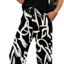 WIHOLL Two Piece Set for Women Summer Spring Outfits Cruise Travel Airport Beach Vacation Mock Neck Wide Leg Pants Set (Black, XL)