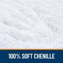 OLANLY Toilet Rugs U-Shaped 24x24, Extra Soft Absorbent Chenille Contour Bathroom Rugs for Toilet, Dry Quickly, Machine Washable, Non-Slip Bath Mat, White