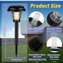 Qualirey 4 Pcs Solar Bug Zapper Waterproof Mosquito Zapper Killer and Lighting Repellent Lamp for Indoor Outdoor Use Garden Patio(Plastic,Black Exterior/Purple & Warm Light)