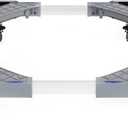 CasaCulina Appliance Dolly Cart, Mini Fridge Stand Furniture Dolly with 4 Twin Locking Wheels, Adjustable Furniture Mover Mobile Roller Base for Washing Machine, Dryer, Refrigerator, Laundry Pedestal