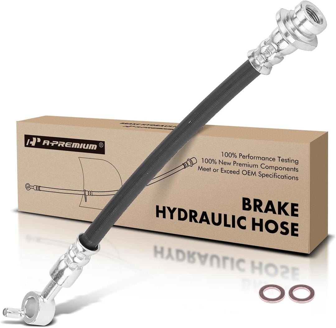 A-Premium Rear Passenger Outer Brake Hydraulic Hose Compatible with Select Nissan Models - Sentra 2017-2019, Sentra 2013-2019, Sentra 2020-2021 - Replace# 462103SH5B