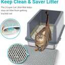 LIHONG Stainless Steel Litter Box with Lid, XL Metal Cat Litter Tray for Indoor Cats, Enclosure Cat Litter Pan for Large Cats, Non-Sticky Large Kitty Litter Box, Anti-Leakage, 23.5" X 15.6" X 12"