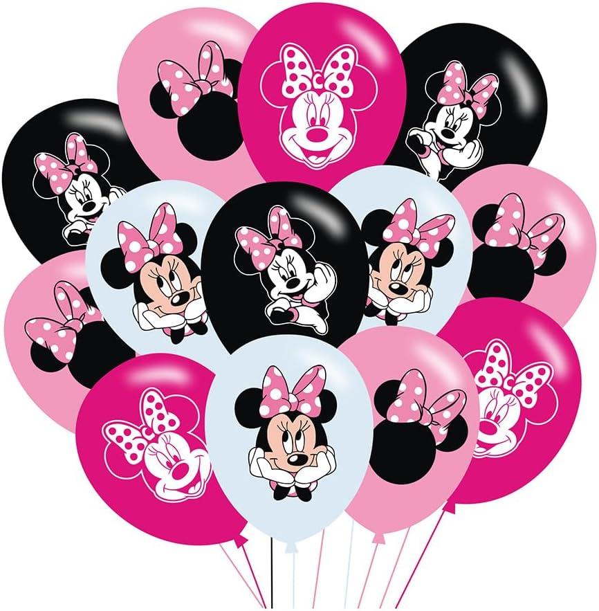 40pcs Minnie Birthday Party Balloons for Minnie Themed Birthday Party Decorations Supplies - 12 Inch