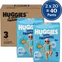 Huggies Little Swimmers Disposable Swim Diapers, Size 3 (16-26 lbs), 40 Ct (2 Packs of 20)