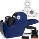 Perco Pro 2 Line Price Gun Labeler Kit - Includes 2 Line Pricing Gun, 10,500 Plain White Labels, and Preloaded Inker