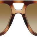 livho Trendy Polarized Square Aviator Sunglasses Women Men Square Eyewear Frame, Retro Sun Glasses for Women Men 2025 Shades (Brown Tortoise/Brown)