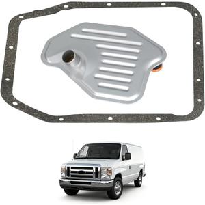 FT105 4R75E Automatic Transmission Filter Oil Pan Gasket Kit Compatible with Ford E150 E250 E350 F150 F250 Explorer Expedition Mustang Lincoln Mark LT Mercury Replace OE F6AZ7A098A 58955