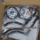 HOXIYA Farmhouse Chandelier, Adjustable Height Pendant Light Fixture, Convertible Semi Flush Mount Ceiling Light, 4 Light Modern Black and Gold Chandeliers for Dining Room Kitchen Foyer Entryway