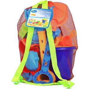 Click N' Play Beach Toys for Kids 3-10 - 18pc Sand Toys Including Sand Buckets for Kids with Sifter, Watering Can, Rake, 4 Hand Tools, 10 Sand Molds & Mesh Beach Toy Bag - Sandbox Toys for Toddlers