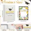 Funrous College Gift Card Book 7 x 5 Inch, Class of 2026 Graduation Gift Card Holder Book for Her Him, First Year of College Survival Kit, 25 Cards Booklet for Graduates, White Gold