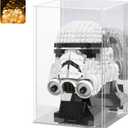 LASOA Acrylic Display Case for Collectibles  Clear Display Box with Mirrored Back and Base, Self-Assembly Showcase for Figurines, Models, and Memorabilia, 6x6x10inch