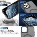 Goodon Magnetic for iPhone 11 Pro Case with Screen Protector, Built-in Camera Kickstand,[Compatible with Magsafe] [Wireless Charging] Matte Protective Phone Cover 5.8" for Men, Women, Girls - Grey