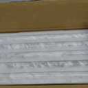 10-Pack Carrara White Marble Pencil Liner Tile, 3/4" x 12" Honed Natural Stone Bullnose Tile Edge Trim Molding for Kitchen Backsplash, Bathroom and Shower Wall