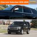 Window Visors Rain Guards FIT 20152020 Suburban in-Channel Vent Deflectors 4PC Set All-Weather