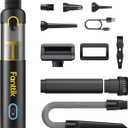 Fanttik Slim V8 Apex Car Vacuum, 4-in-1 Portable Mini Cordless Vacuum with 19000pa Suction Power, Type-C Charge, 2 Suction Modes, Handheld Vacuum for Car, Office Desk, Keyboards (Black)