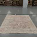 Area Rug 8x10 Washable Rug, Vintage Boho Medallion Rugs Non-Slip Soft Low Pile Large Distressed Rug Indoor Retro Carpet for Living Room Bedroom Dining Room Office Children's Room(Beige, 8'x10')