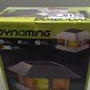 Dynaming Solar Flame Post Cap Lights Outdoor, Solar Powered White Shell Fence Post Light, Flickering Flame LED Lamps Waterproof for Garden Deck Patio, Fit 4x4, 5x5 or 6x6 Vinyl/Wooden Posts, 8 Pack