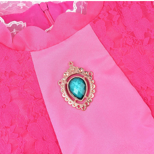 JerrisApparel Princess Dress for Girls Pink Peach Costume Halloween Cosplay Party Dress Up, Size 130