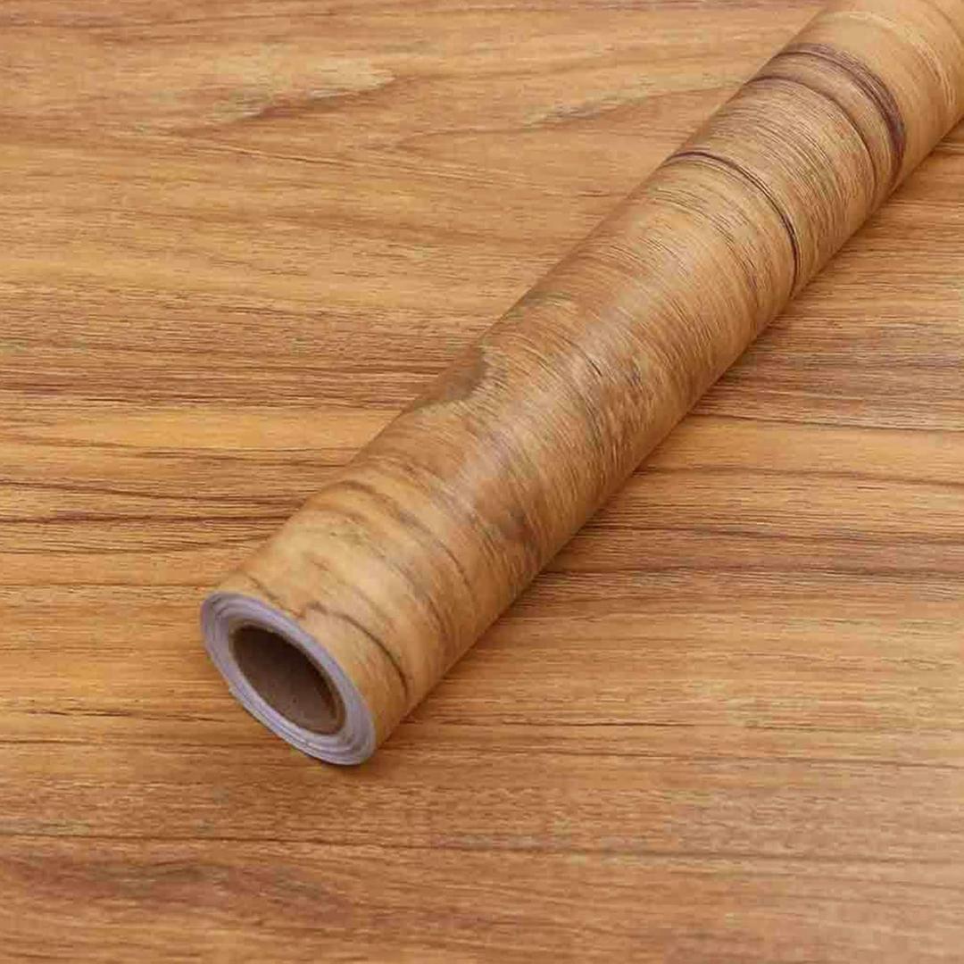 COSNIGHT Wood Grain Contact Paper Peel and Stick Wallpaper Self Adhesive Wall Paper for Countertop Drawer Shelf Liner Cabinet Easy to Clean 15.7In x 118In (15.7" x 118", Brown)