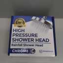 High Pressure Shower Head - Anti-Clogging Silicone Nozzles - 2.5 GPM Removable Restrictor - Easy to Clean Adjustable Replacement - easy to install with Plumbers Tape - 6 inch - Classic Chrome Finish