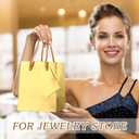 Sherr 100 Pcs Mini Gift Bags Bulk, 4 x 2.75 x 4.5 in Paper Bag with Tag, Extra Small Paper Gift Boxes with Handles for Birthday, Party Favor, Wedding, Small Business, Spring Easter (Gold)