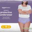 Amazon Basics Incontinence Underwear for Women, Protective, Disposable, Postpartum, Maximum Absorbency, Large, Lavender, 18 Count
